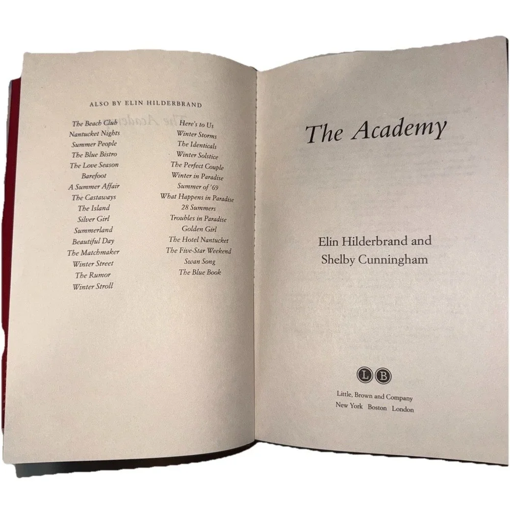 The Academy A Novel Hardcover by Hilderbrand Elin Cunningham - Picture 4 of 4